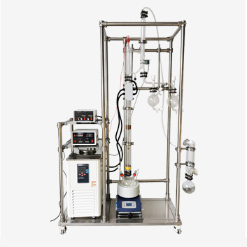 Glass distillation tower